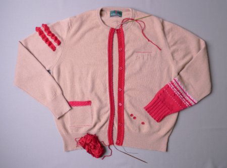 Re-knitting 'tester' Jumper, Amy Twigger Holroyd, 2013. Hacked knitted garment