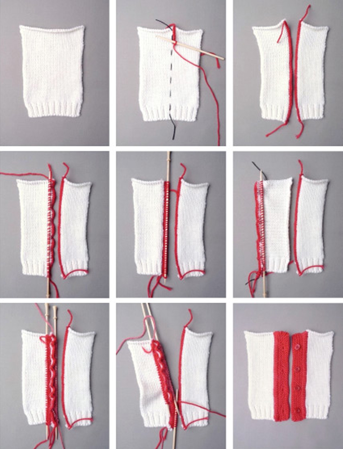 Re-knitting step by step guide, Amy Twigger Holroyd, 2012. Digital prints on paper