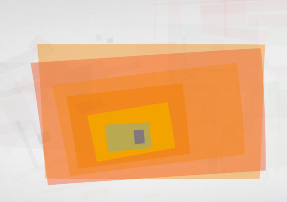 Screen capture from We Need Us animation, stacked orange rectangles